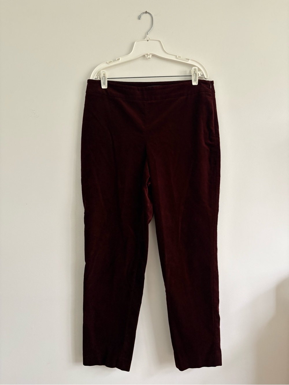 Talbots Curvy Velvet Reddish Brown Pants Size 12